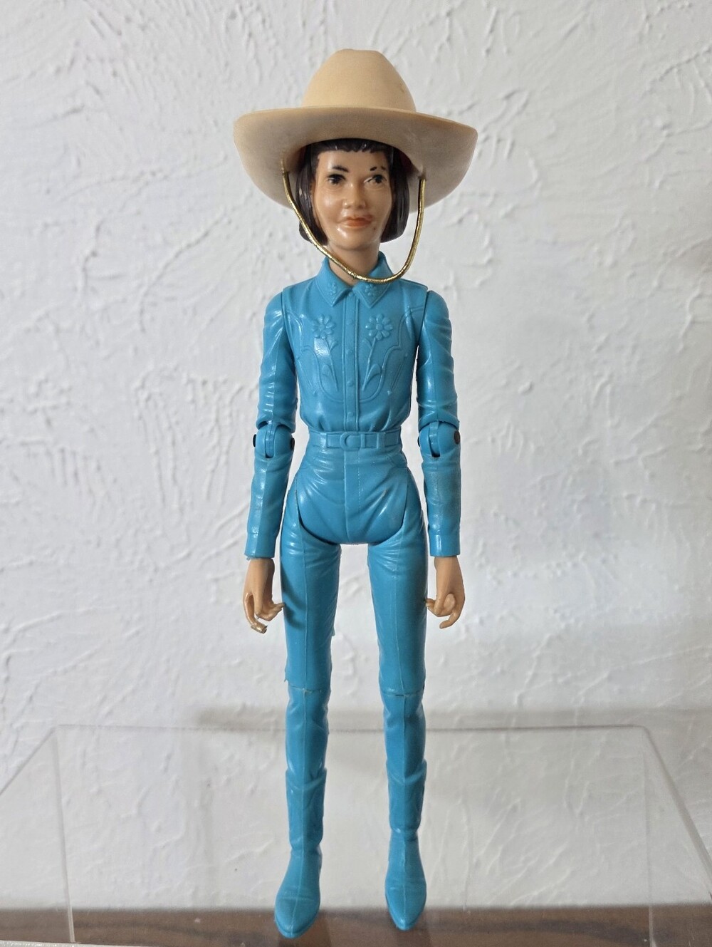 Vtg 1967 Louis Marx Janice West 9" Action Figure Johnny West Series Turquoise